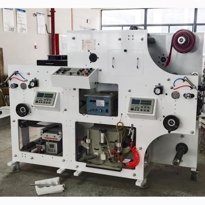 China Stack Type Film Adhesive Label Paper Flexo Graphic Printing Machine With Slitting for sale