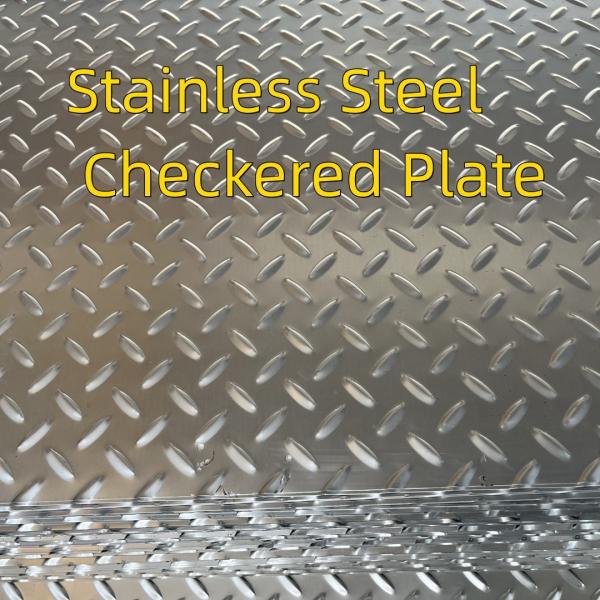 Quality SUS304 Patterned Textured Sheet Stainless Steel Checkered Plate Press Stamping for sale
