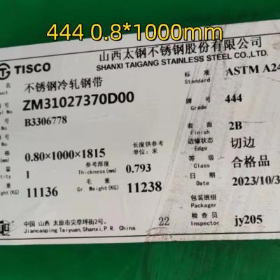 China AISI 444 / 1.4521 DIN X2CrMoTi18-2 Chapa de aço inoxidável 2.0*1220*2440mm Para dispositivos de tratamento de água à venda