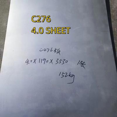 China C276 C22 C4 B2 B3 Hastelloy X 4*1190*3530 mm Placa / hoja de aleación de níquel en venta