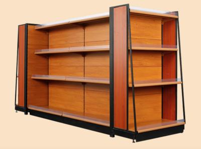 China Attractive Shop Display Equipment Supermarket Display Shelving With Light Box for sale
