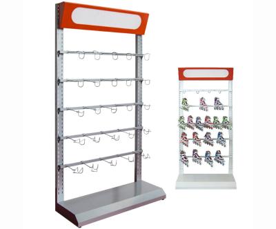 China Custom Basketball Rack / Metal Skateboard Rack Freestanding With Red Light Box for sale
