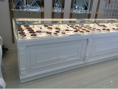 China White Color Jewelry Store Showcases Jewellery Display Cabinets OEM / ODM Available for sale