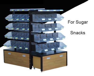 China Multi Level Candy Display Case , Convenience Store Candy Racks With 20 Acrylic Boxes for sale
