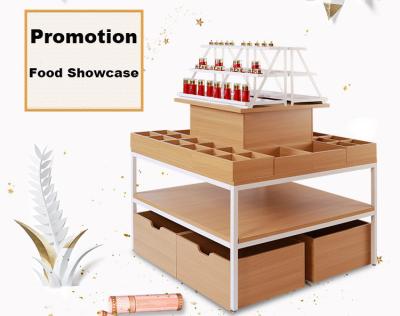 China Modern Style Food Store Shelving Shop Display Tables 1000*1000*1350mm for sale