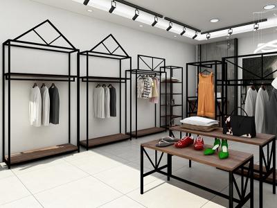 China Professional Retail Clothing Display Units Steel Display Shelves For Women Clothing Store for sale