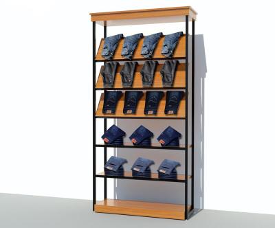 Китай Стеллажи для выставки товаров одежды 5 слоев деревянные розничные для ОЭМ брюк/ОДМ доступного продается