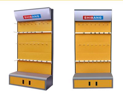 China Disassemble Supermarket Display Shelving Metal Tool Rack With Convenient Cabinet for sale