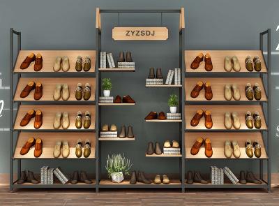 中国 金属フレームの自由で永続的な靴の陳列だな/靴の表示壁は調節可能な層に棚に置きます 販売のため