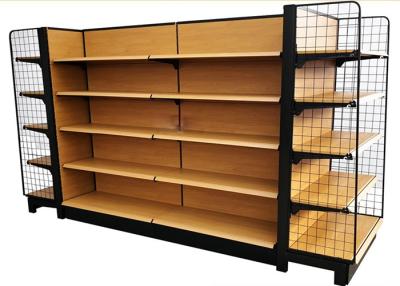China Double Sided Supermarket Display Shelving With LED Light 65Kg Capacity for sale