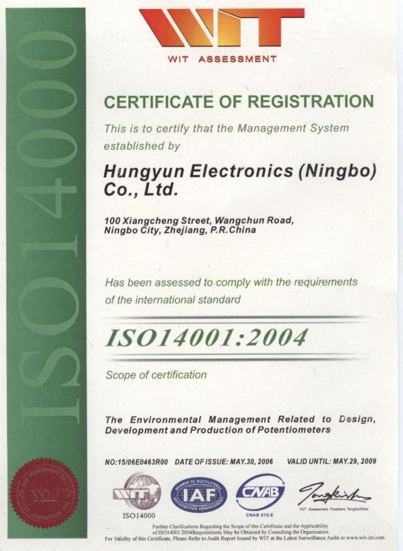 14001 - Ningbo Anyo Import & Export Co., Ltd.