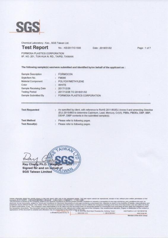 SGS TEST REPORT - Ningbo Anyo Import & Export Co., Ltd.