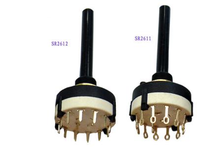 China 1 Pole 12 Position Carbon Composition Potentiometer 26mm Band Selector Rotary Switch for sale