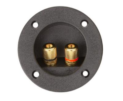 China Φ75mm Round Speaker Terminal Cup With Metal Binding Post Connectors for sale
