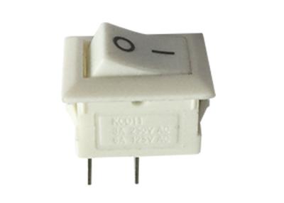 China 10×15mm KCD11 White 2 Position Rocker Switch / 3A 250V Mini Rocker Switch for sale
