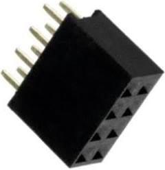 China Altura plástica elétrica pequena 8.5mm dos conectores 180°With do encabeçamento fêmea duplo da fileira à venda