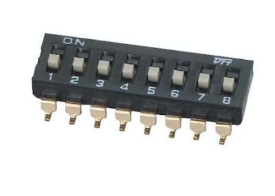 China 0.90mm Stroke Passive Electronic Components Horizontal Dial SMT Type DIP Switch for sale