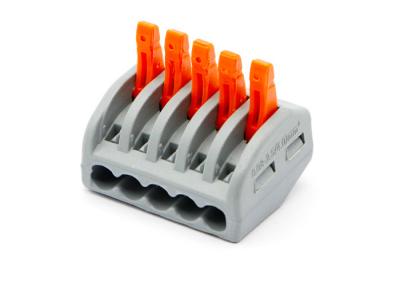 China 5 Way Led Light Operating Levers Quick Connect Terminal Block PCT-215 for sale