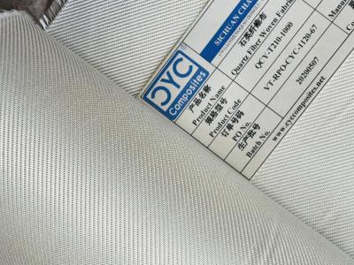 China CYC Quartz Fiber Woven Quartz Fabric for sale