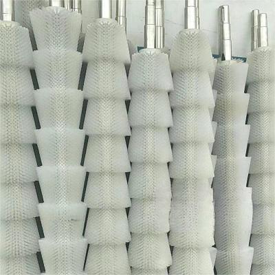 China Cleaning Roller Spiral Trapezoidal Nylon Industrial Brush Roller for sale