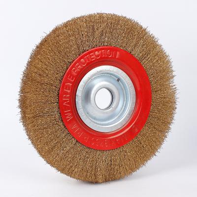 Chine Nettoyage de brosse circulaire industrielle roue de brosse plate roue de brosses en acier inoxydable à vendre