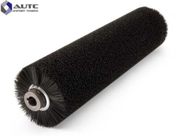 China Cylinder Industrial Cleaning Brushes Food Grade Hard Plastic Galvanized Metal Base for sale