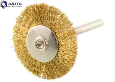 China 3*22 T Shape Crimped Wire Wheel Brush Brass End Brushes Steel Wire Custom Size for sale