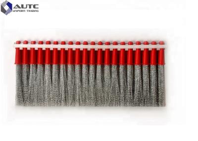 China Sweeper Broom Stainless Steel Strip Brush , Industrial Cleaning Brushes Airport Runway for sale