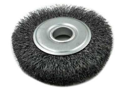 China OEM ODM OD 200mm Deburring Crimped Wire Wheel Brush High carbon 0.3 mm steel wire material for sale