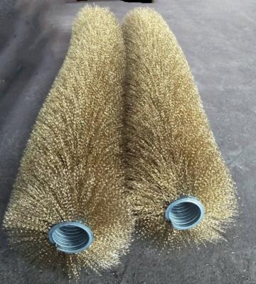 China Copper Plated Wire Outward Spring Brush Spiral Wound Spring Brush Marble Burr Cleaning Spring Coil Brush for sale