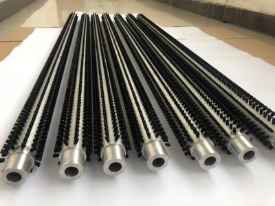 China Aluminum Alloy Shaft Nylon Bristle Cylinder Brush Roller For Cleaning And Polishing for sale