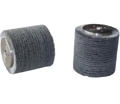China 240 Grit Abrasive Nylon Wire Filament  Round Cylindrical Roller Brush for sale