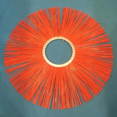 China CE Steel Ring Street Sweeper Power Broom  Flat Poly Brushes for sale