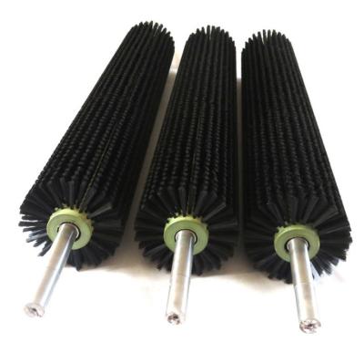 China ROSH Stainless Steel Shaft Nylon Bristle Cylindrical Roller Brush for sale