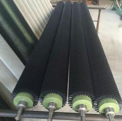 China PP Bristle Conveyor Brush Roller With Stainless Steel Or Galvanized Shaft for sale