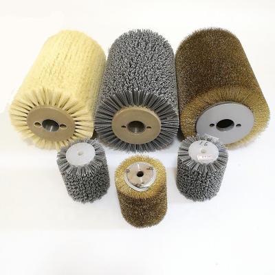 China Cylindrical Abrasive Wire Brush Roller For Restore Antique Wood for sale