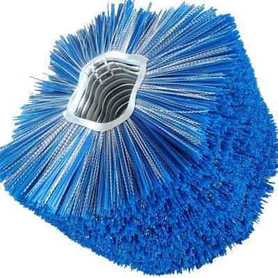China 8mm Pin Circular Round Snow Street Sweeping Brush Road Cleaning Brush for sale