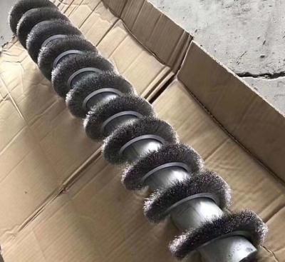 China Dust Removal And Grinding Steel Wire Roller Brush With External Spring Brush for sale