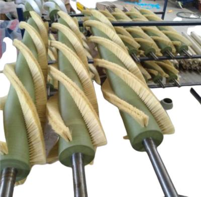 China Cepillo espiral de la chamuscadora del rodillo del cepillo del equipo de la impresión y del teñido de materia textil en venta