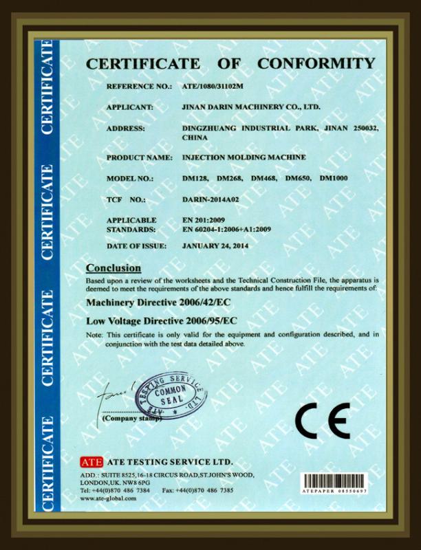 CE Certificate - Jinan Darin Machinery Co., Ltd.