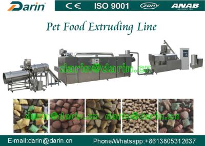 China Dog / bird / fish pet Pet Food Extruder Production Line 800-1000kg/hr 200kw for sale