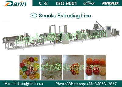 China Automation Snack Extruder Machine , 3 D Snack Pellets Fryums Making Machine for sale