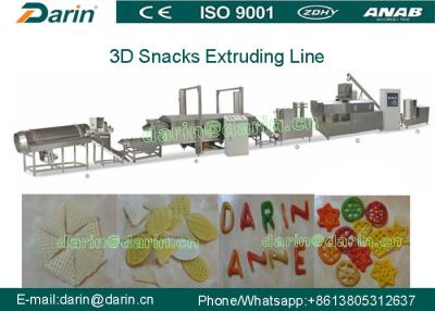 China Automatic 3d& 2d Snack Crispy Chips/screw/shell/extruded Pellet Machine/fried Pellets Extruder Machine for sale