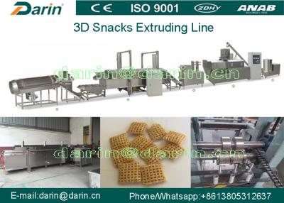 China Waved chips , Potato chips Snack Extruder Machine , 3D Snack Pellet Machinery for sale