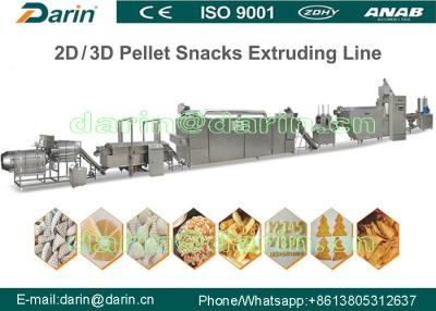 China SUS304 Snack Extruder Machine / Fried 3D Compound Pellet Making Machine for sale
