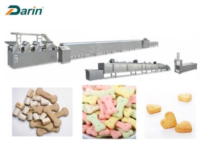 China Full Automatic Dog Biscuit Making Machine , Stainless Steel Pet Food Processing Line for sale