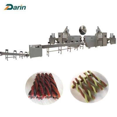 China Chewing Gum Dog Food Extruder Equipment With CE , Low Noise And High Speed for sale