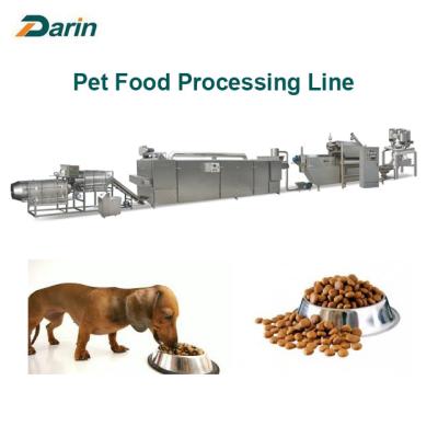 China Double Screw Dog Food Extruder Machine With Siemens PLC for sale