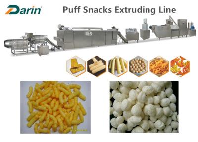 China Crispy Corn Puff Snack Machine Twin Screw Soybean Rice Extruder Stainless Steel Materials for sale