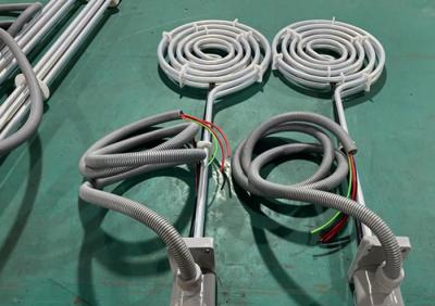 China 480V 1P 4KW PTFE Immersion Heater Spiral Shaped PTFE Heater For Heating Chemical Tank Liquid for sale